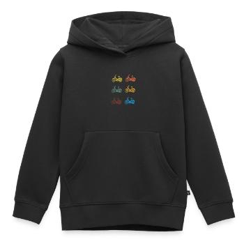 DDR Moped Oldtimer Roller Mofa Scooter 2 Takter - Kinder Premium Organic Hoodie - Schwarz - Vorne - AI Model Kid Male (0cm)