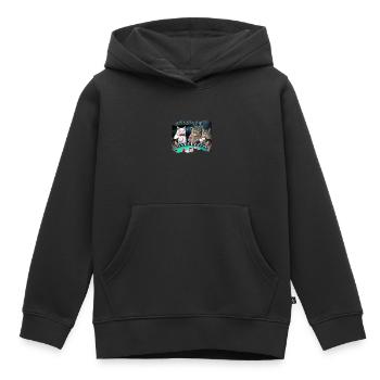 Cats Playing Cards - Kids Premium Organic Hoodie - black - Front - AI Model Kid Male (0cm)