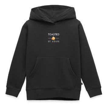 Raviolis grillés à St. Louis - Sweat Premium à capuche enfant bio - noir - Devant - AI Model Kid Male (0cm)
