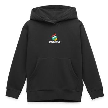Investment Strategy Buy And Hold - Kids Premium Organic Hoodie - black - Front - AI Model Kid Male (0cm)