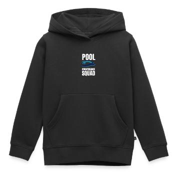 Entretien de piscine et nettoyeur de piscine - Sweat Premium à capuche enfant bio - noir - Devant - AI Model Kid Male (0cm)