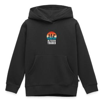 Altcoin Traders - Sweat Premium à capuche enfant bio - noir - Devant - AI Model Kid Male (0cm)