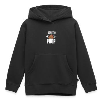 I Poop A Lot - Kids Premium Organic Hoodie - black - Front - AI Model Kid Male (0cm)