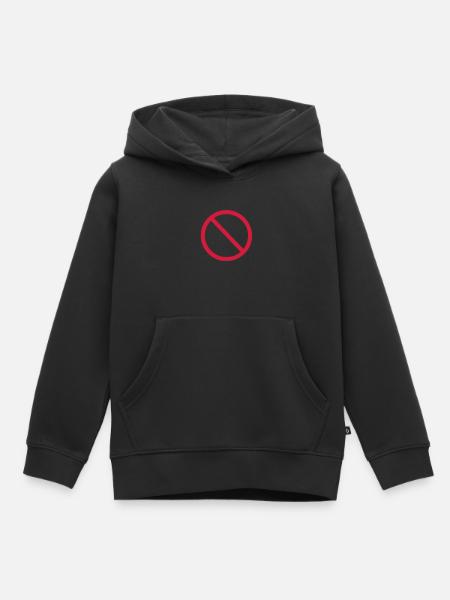 Stopp - Kinder Premium Organic Hoodie - Schwarz
