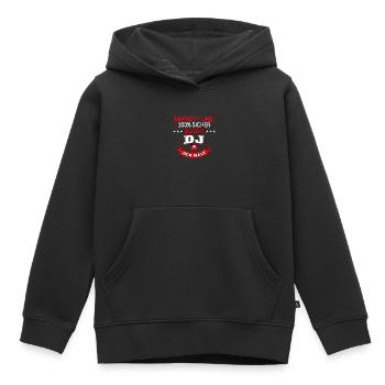 DJ Djaying DJs Diskjockey Discjockey - Kinder Premium Organic Hoodie - Schwarz - Vorne - AI Model Kid Male (0cm)