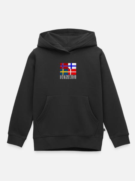 Scandinavia United - Kids Premium Organic Hoodie - black