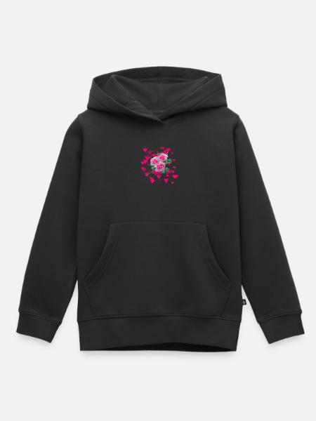 Blumenstrauß - Kinder Premium Organic Hoodie - Schwarz