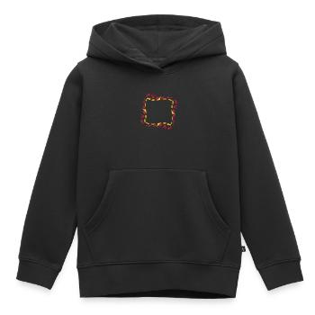 Abstrait feu flamme structure - Sweat Premium à capuche enfant bio - noir - Devant - AI Model Kid Male (0cm)