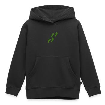 Grüne Schritte - Kinder Premium Organic Hoodie - Schwarz - Vorne - AI Model Kid Male (0cm)