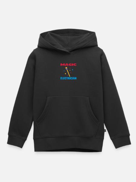 Plumber / Mechanician / electrician / Dad / Geek - Sweat Premium à capuche enfant bio - noir