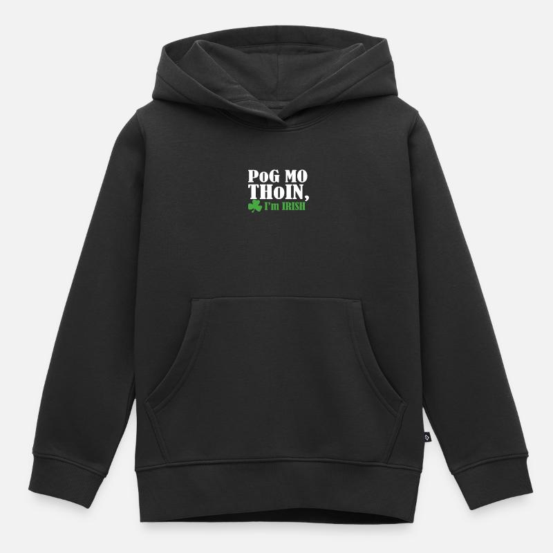Pog mo thoin - Sweat Premium à capuche enfant bio - noir