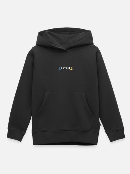 Python Entwickler Programmierer Coder Geschenkidee - Kinder Premium Organic Hoodie - Schwarz