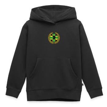 UNITY JAM SKA LAUREL DESIGN - Sweat Premium à capuche enfant bio - noir - Devant - AI Model Kid Male (0cm)