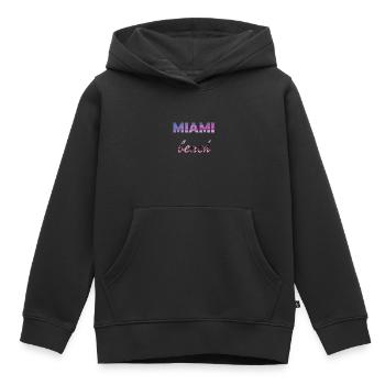 Miami Beach - Kinder Premium Organic Hoodie - Schwarz - Vorne - AI Model Kid Male (0cm)