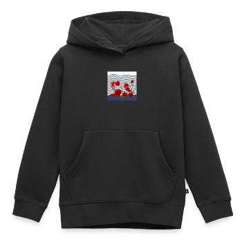 poppy and seaside sea wave - Kids Premium Organic Hoodie - black - Front - AI Model Kid Male (0cm)
