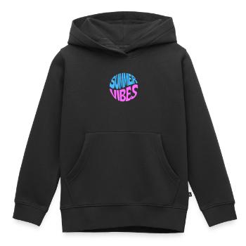 Summer Vibes - Sweat Premium à capuche enfant bio - noir - Devant - AI Model Kid Male (0cm)