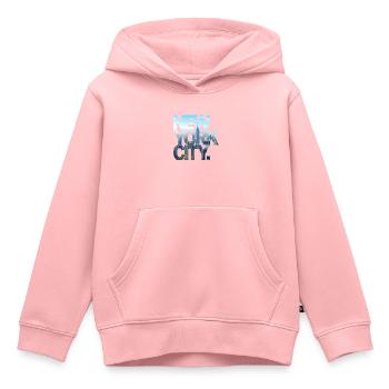 Ville de New York - Sweat Premium à capuche enfant bio - rose - Devant - AI Model Kid Female (0cm)