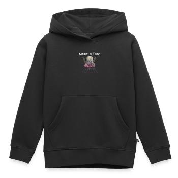Ne rien savoir Socrates Vaporwave - Sweat Premium à capuche enfant bio - noir - Devant - AI Model Kid Male (0cm)