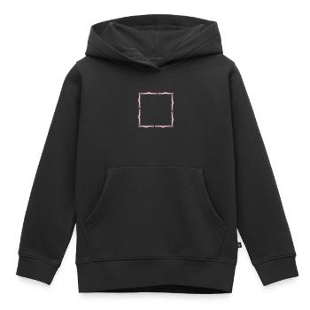 Viereck Rahmen Umrandung Bücher - Kinder Premium Organic Hoodie - Schwarz - Vorne - AI Model Kid Male (0cm)