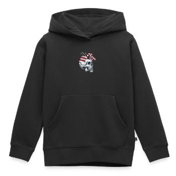 skull eagle - Kinder Premium Organic Hoodie - Schwarz - Vorne - AI Model Kid Male (0cm)