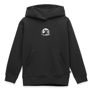 Hellrider - Kids Premium Organic Hoodie - black - Front - AI Model Kid Male (0cm)