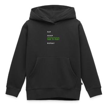 Eat Sleep Win Streak Wiederholung - Kinder Premium Organic Hoodie - Schwarz - Vorne - AI Model Kid Male (0cm)