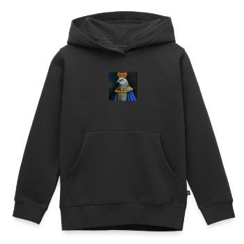 Aigle dans la couronne - Sweat Premium à capuche enfant bio - noir - Devant - AI Model Kid Male (0cm)