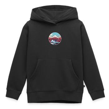 Japon - Sweat Premium à capuche enfant bio - noir - Devant - AI Model Kid Male (0cm)