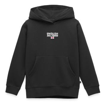 Anglais et fier drapeau anglais Angleterre - Sweat Premium à capuche enfant bio - noir - Devant - AI Model Kid Male (0cm)