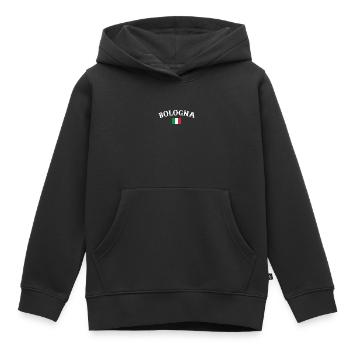 Bologna Italy Italian Flag Italian - Kids Premium Organic Hoodie - black - Front - AI Model Kid Male (0cm)