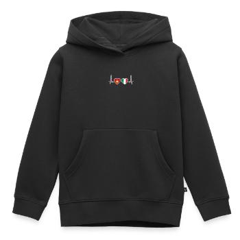 Vietnam Italy Heartbeat Flag Vietnamese - Kids Premium Organic Hoodie - black - Front - AI Model Kid Male (0cm)