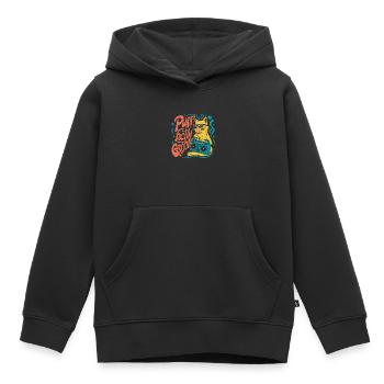 Purrfectly groovy - Kids Premium Organic Hoodie - black - Front - AI Model Kid Male (0cm)