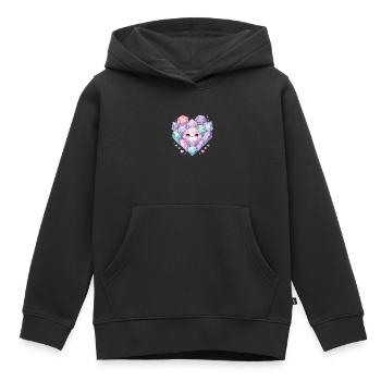 Cristaux - Sweat Premium à capuche enfant bio - noir - Devant - AI Model Kid Male (0cm)