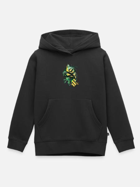 Harry Potter Huise Slytherin slang - Kinder Premium hoodie biologisch - zwart