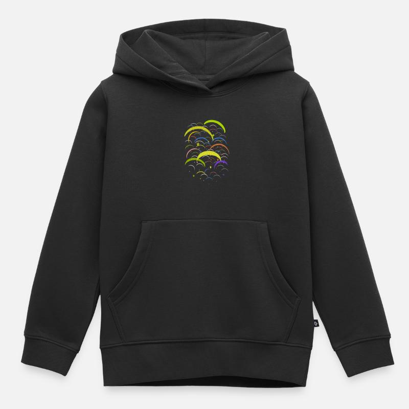 Parapente Cross Parapente - Sweat Premium à capuche enfant bio - noir