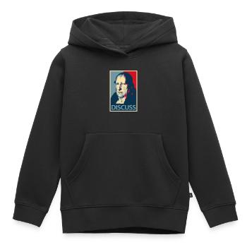 hegel discuss II Philosophie, Philosoph - Kinder Premium Organic Hoodie - Schwarz - Vorne - AI Model Kid Male (0cm)
