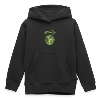 Sweet Brussels sprout - Kids Premium Organic Hoodie - black - Front - AI Model Kid Male (0cm)