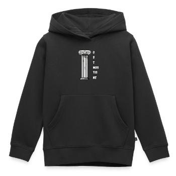 Professeur de latin Sort Latin Enseignement Latin - Sweat Premium à capuche enfant bio - noir - Devant - AI Model Kid Male (0cm)