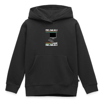 192.168.01 sweet 192.168.0.1 - Sweat Premium à capuche enfant bio - noir - Devant - AI Model Kid Male (0cm)