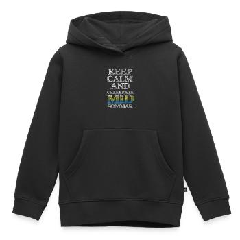 Midsommar Fest Skandinavien - Kinder Premium Organic Hoodie - Schwarz - Vorne - AI Model Kid Male (0cm)