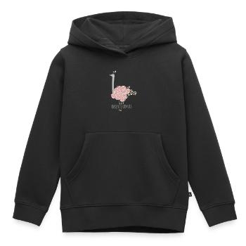 Rosen Strauß Wortspiel - Kinder Premium Organic Hoodie - Schwarz - Vorne - AI Model Kid Male (0cm)