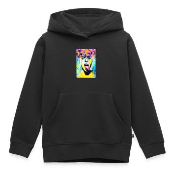 Bääää - Kinder Premium Organic Hoodie - Schwarz - Vorne - AI Model Kid Male (0cm)