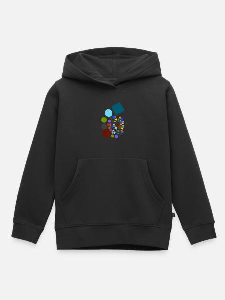Bunt. - Kinder Premium Organic Hoodie - Schwarz