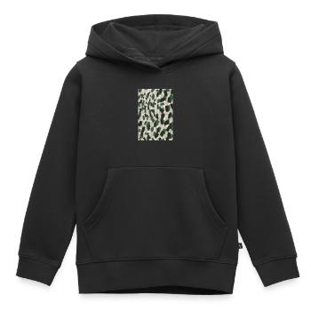 Motif de traits verts épais - Sweat Premium à capuche enfant bio - noir - Devant - AI Model Kid Male (0cm)