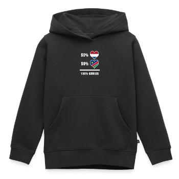 Namibia und die Niederlande Genius / Geschenk - Kinder Premium Organic Hoodie - Schwarz - Vorne - AI Model Kid Male (0cm)
