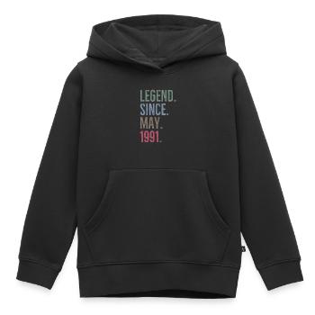 Legende seit Mai 1991 - Kinder Premium Organic Hoodie - Schwarz - Vorne - AI Model Kid Male (0cm)