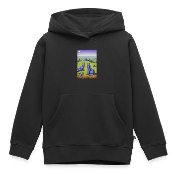 Wolves in a pack - Kids Premium Organic Hoodie - black - Front - AI Model Kid Male (0cm)