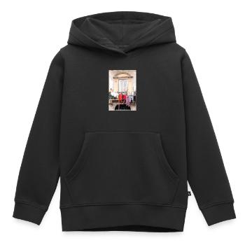Fenster mit Wäscheleine - Kinder Premium Organic Hoodie - Schwarz - Vorne - AI Model Kid Male (0cm)