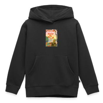 Travel The Open Road - Kids Premium Organic Hoodie - black - Front - AI Model Kid Male (0cm)