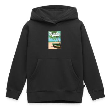 Affiche vacances aux Bermudes - Sweat Premium à capuche enfant bio - noir - Devant - AI Model Kid Male (0cm)
